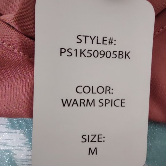 PINK ROSE WARM SPICE PUMPKIN COLORED SHORT SLEEVES NWT 1 POCKET TUNIC SIZE M - Picture 7 of 9